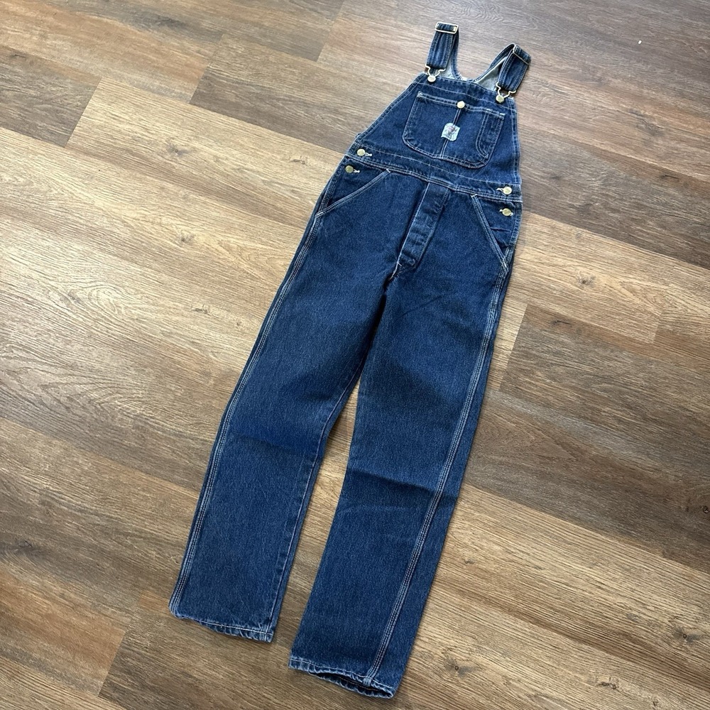 NWI Pointer Brand Bib Overalls Dark Denim Men's Sz 28x28 USA Farmer Country
